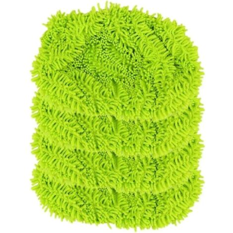 Lot de 4 chiffons microfibre lavables pour Swiffer, serpillères vertes réutilisables