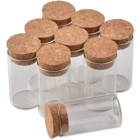 Flacons en verre 15 ml avec bouchon, 20 pièces pour épices, safran et décoration
