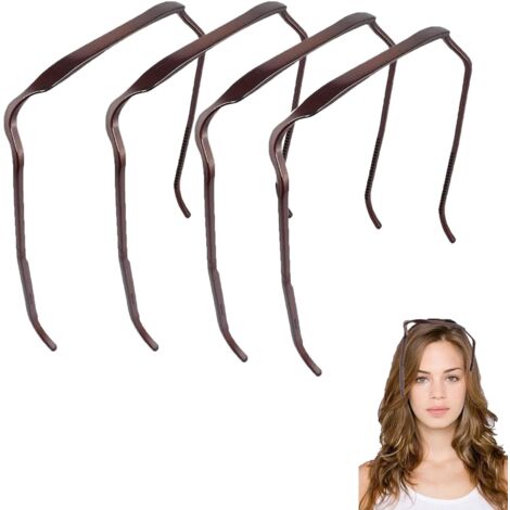 Lot de 4 serre-têtes élégants pour femmes, accessoires cheveux épais ou bouclés, idéal pour sport, maquillage et coiffure du quotidien (1/5)