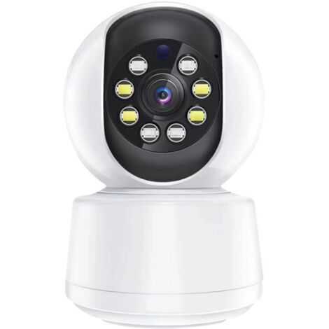Caméra de Sécurité WiFi Intelligente W112, Surveillance Domestique sans Fil avec Stockage 128 Go, Couleur Blanc (1/3)