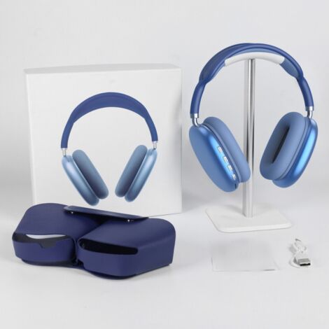 Casque Audio Bluetooth P9 Pro Max - Son Puissant, Micro Intégré et Longue Autonomie, Version Bleue (1/3)