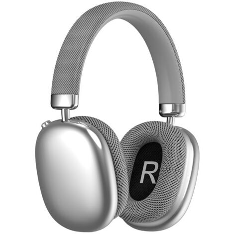 Casque Audio Sans Fil Bluetooth Circum-Auriculaire, 40 mm, Autonomie 8h, Radio FM, Charge USB-C, Couleur Argenté (1/5)