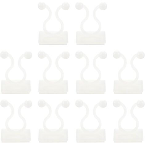 20 attaches murales polyvalentes pour décoration intérieure/extérieure et organisation de câbles, couleur blanche (1/5)