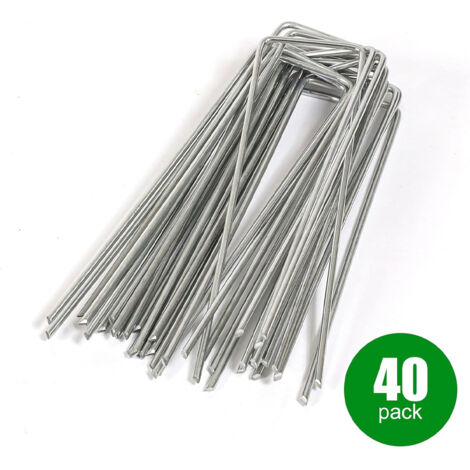 40 attaches en fil d'acier galvanisé de 2,5 mm, longueur 150 cm, largeur 40 cm (1/5)