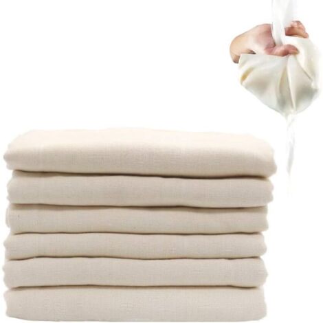 Tissu à fromage bio 50x50 cm, coton écologique pour filtration laitière végétale et cuisine saine (1/5)