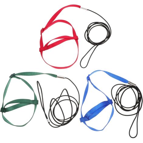 Harnais ajustable pour oiseaux vert 3D, parfait pour sorties et entraînement, avec poignée ergonomique et boucle de sécurité renforcée.