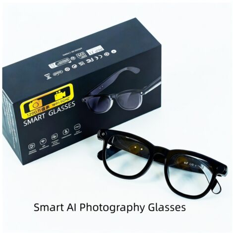 Lunettes de tir connectées JS-01 Pro avec caméra 2K 12MP, Bluetooth 5.3, enregistrement vidéo et assistance IA. (1/5)