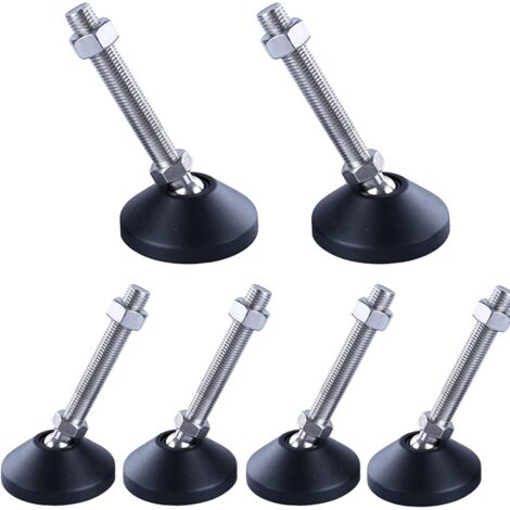 Supports nivellement M8 réglables 6 pieds, vis d'ajustement hauteur pour machines et établi, stabilisation meuble facile. (1/5)