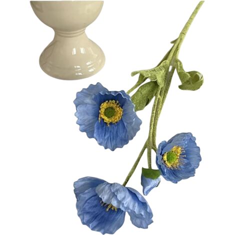 Bouquet de fleurs artificielles en soie, 20 tiges de coquelicots 60 cm pour décoration de mariage ou intérieur (1/5)