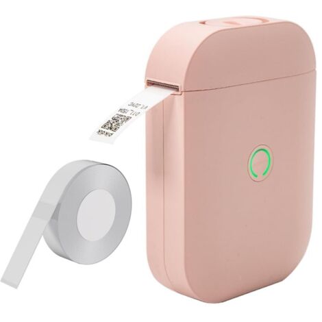 Imprimante thermique portable rose sans fil - Étiqueteuse Bluetooth pour téléphone, Mini imprimante d'étiquettes adhésives