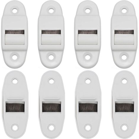 Kit de guidage à galets et brosses pour portes de garage sectionnelles, 8 pièces, max 23 mm largeur, entraxe 45 mm (1/5)