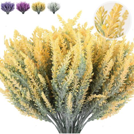 Bouquet de 8 tiges lavande artificielle résistant aux UV, décoration durable pour mariage, intérieur et extérieur, idée cadeau et DIY. (1/5)