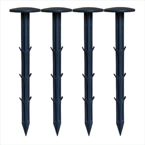 Lot de 10 piquets de jardin en nylon durable 16 cm, idéal pour bordures de jardin, camping et extérieur (1/5)