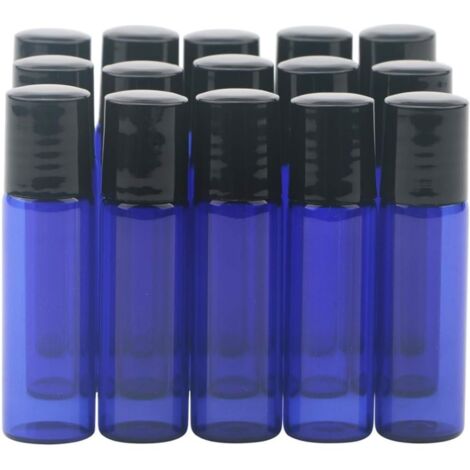 12 pièces flacon roll-on rechargeable 5 ml en acier inoxydable, mini flacon à parfum givré, bouteille vide pour huiles essentielles