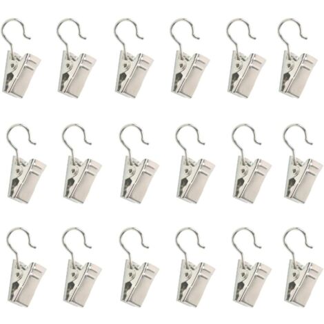 30 crochets métalliques résistants pour rideaux, supports pour photos et décorations murales DIY (1/3)