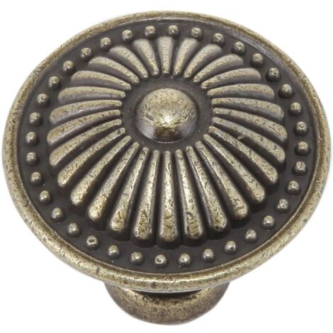 Lot de 15 poignées de tiroir en laiton vieilli, poignées de meuble dorées antiques pour commode, armoire et dressing (1/5)