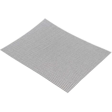 Grillmatta réutilisable noir 33x40 cm, tapis anti-adhésif pour barbecue, facile d'entretien lavable au lave-vaisselle. (1/5)