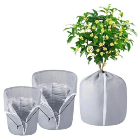 Protection hivernale argentée réutilisable pour plantes de jardin et balcon, 65x70 cm (1/5)