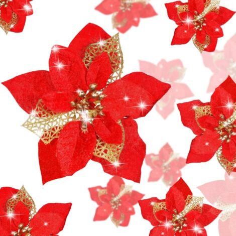 Étoiles scintillantes pour sapin de Noël, 24 décorations lumineuses pour fêtes et mariages (1/5)