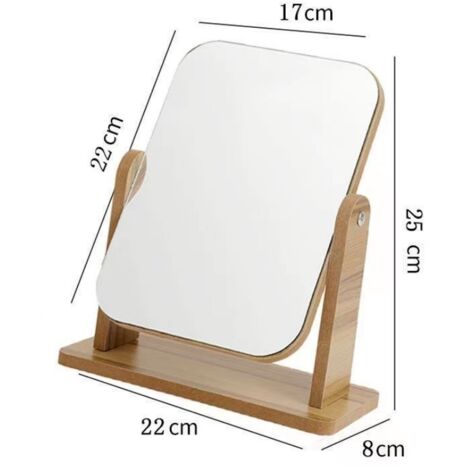 Miroir de maquillage sur pied réglable, miroir de vanité avec éclairage LED, miroir pivotant pour salle de bain, grand miroir debout pour maquillage et rasage (1/4)