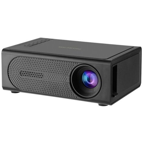 Projecteur LED Mini Portable (Noir) - Compatible 1080P, Miroir de Projection Filaire, 25 Lumens ANSI