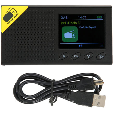 Radio DAB+ Portable avec Écran LCD 2,4 Pouces et Sortie Stéréo pour Maison