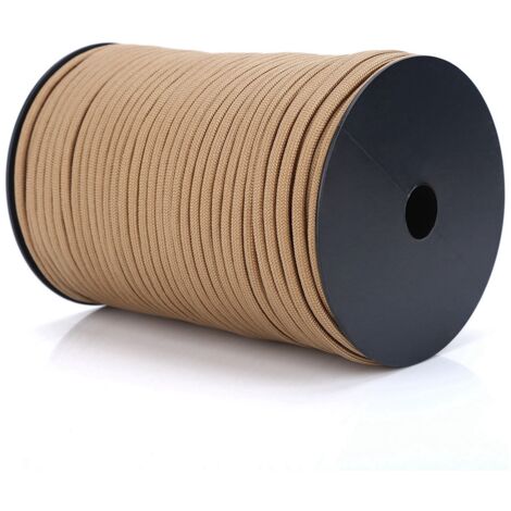 Corde Paracorde Réfléchissante 100m pour Lanyard et Survie (Kaki)