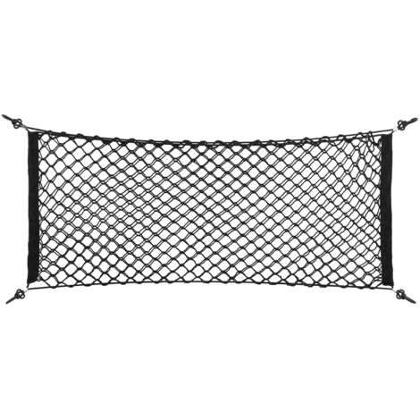 Filet de rangement pour coffre de voiture 90x40 cm, noir, nylon, organisateur de bagages pratique