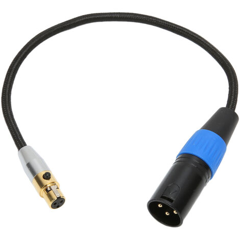 Câble Adaptateur XLR Mâle vers Mini XLR Femelle 3 Broches pour Microphone Caméra Enregistreur Mixeur 0.3m (1/5)