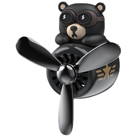 Ourson Mignon pour Voiture - Ventilateur Tournant avec Parfum d'Aromathérapie (1/5)