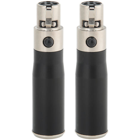 2PCS Adaptateur Audio Mini XLR Mâle 3 broches vers Femelle 4 broches, Boîtier Alliage Zinc (1/5)