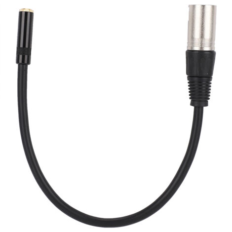 Câble d'adaptateur audio 3.5mm femelle vers XLR mâle en alliage de zinc, cordon de raccordement (1/5)
