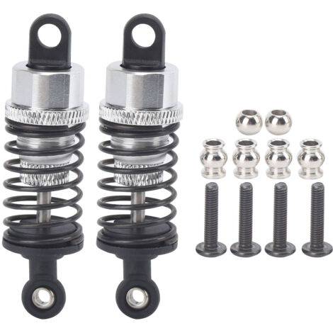 2 Pièces Amortisseurs Aluminium 63mm pour TRAXXAS SLASH 2WD, Pièces Amélioration Voiture RC, Argenté (1/5)
