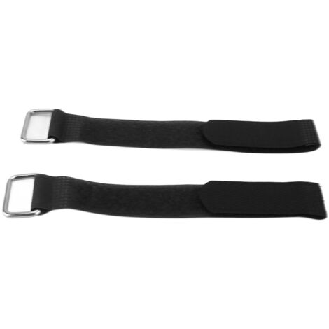 2 Pièces Sangles de Fixation Nylon 20x200mm Réglables Élastiques pour Vélo, Ceinture Organisatrice Noire (1/5)
