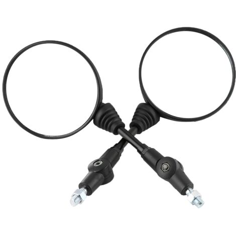Rétroviseurs pliants moto - 2 miroirs ronds pour Kawasaki KLX250, KL250, KLX300 (1/5)