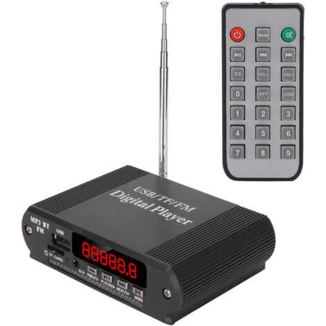 Amplificateur Audio 3 en 1 avec Bluetooth 5.0, Radio MP3 et Télécommande Sans Fil - Lecteur Musical Portable Noir (1/5)