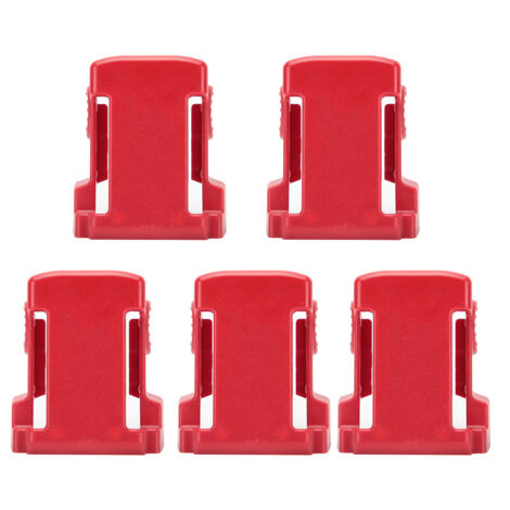 5 Pièces Support de Batterie pour Milwaukee M18, Accessoire de Fixation Rouge pour Packs Lithium (1/5)