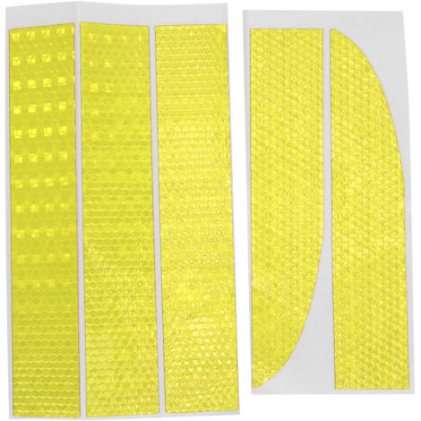 Autocollants Réfléchissants Jaune Fluorescent Imperméables Haute Visibilité - Lot de 5 (1/5)