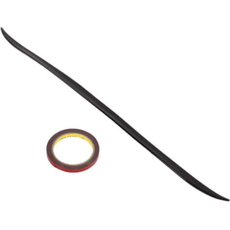 Spoiler arrière en caoutchouc noir brillant pour voiture - 120x4 cm, adhésif double face (1/5)