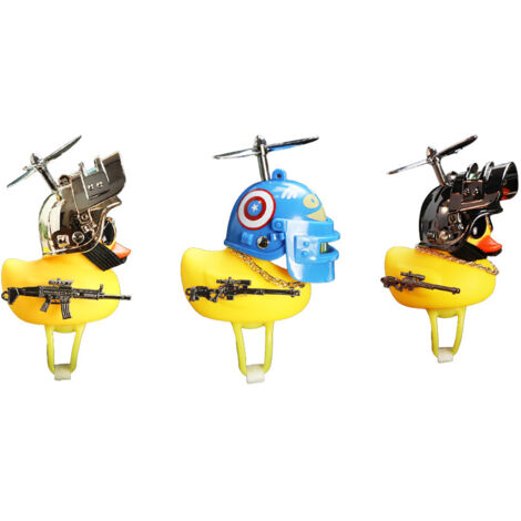Petit canard décoratif pour casque de moto, ornement de guidon en forme de canard jaune (1/2)