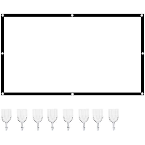 Écran de Projection Portable HD 16:9, 100 Pouces, en Polyester Pliable pour Maison et Bureau (1/5)