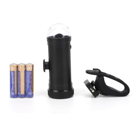 Lampe de vélo dansante multicolore pour enfants, accessoire cycliste ludique et lumineux en plastique. (1/5)