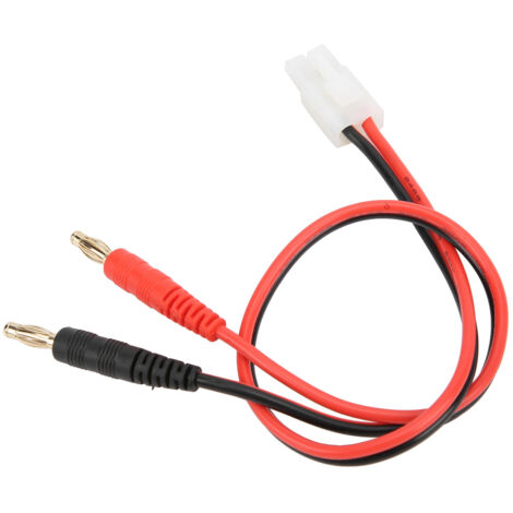 Câble de connexion RC 31.6cm 16AWG, prise mâle Tamiya vers fiche banane 4.0mm pour charge (1/5)
