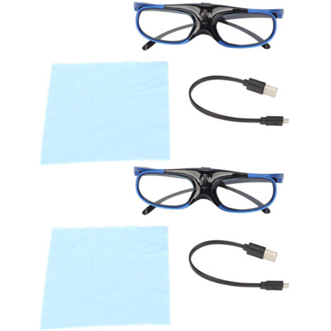 Lunettes 3D Active Shutter Rechargeables 144Hz Compatibles Tous Projecteurs DLP Link (1/5)