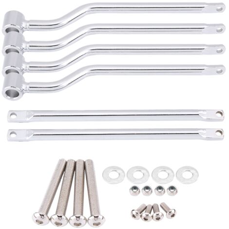 Kit de barres de support pour sacoches moto universel - Argent compatible Honda, Suzuki, Yamaha, Kawasaki (1/5)