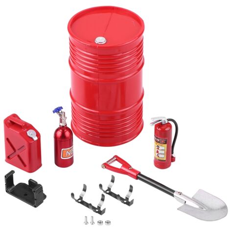 Accessoire Décoratif RC Crawler - Pelle, Réservoir Carburant, Extincteur - Kit Simulation Outil (B) (1/5)