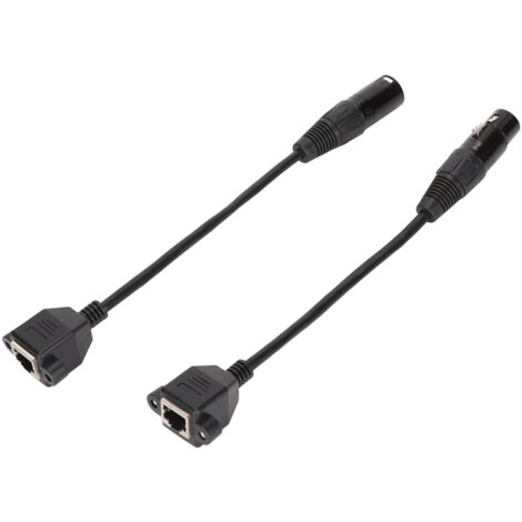 2pcs Câble XLR3 Femelle vers RJ45 Plug and Play pour Bandes LED et Studio d'Enregistrement (1/5)