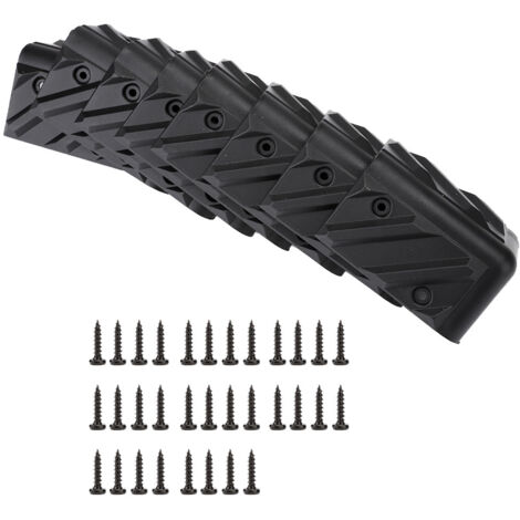 8 Pièces Protections d'Angle pour Enceintes Épaisses en Plastique avec Vis - Noir