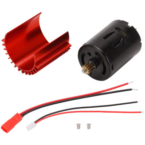 Moteur Métallique 370 Haute Vitesse 52000 Tr/min pour Radiateur, Pièces RC WPL D12 (Rouge) (1/5)