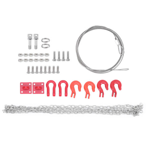 Attelage Universel RC avec Chaîne et Sangle de Remorquage pour Voiture Télécommandée (1/5)